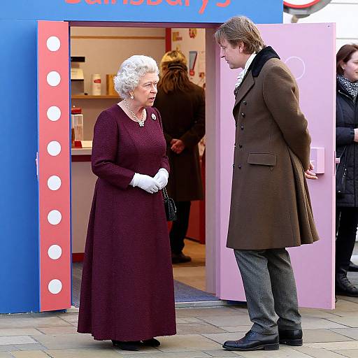 Queen Elizabeth II Meets Period Costumed Guests