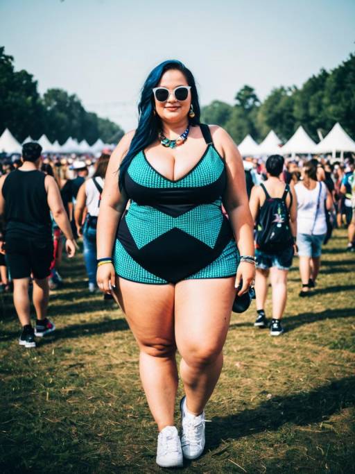 Plus Size EDM Fashion at Festival