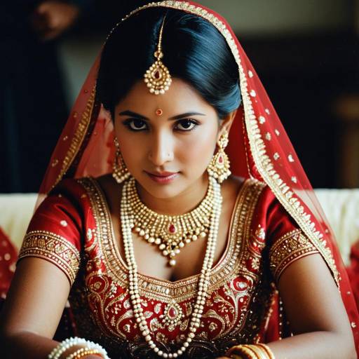 South Indian Bride in Traditional Red Dress