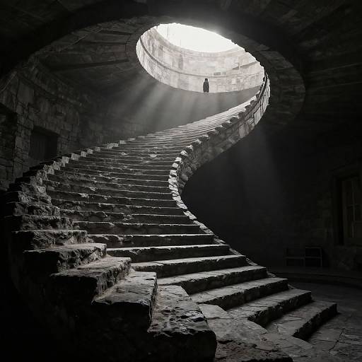 Endless Spiral Staircase to Radiant Light