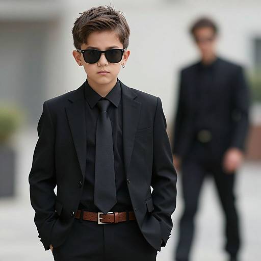 Realistic Gangster Boy in Formal Attire