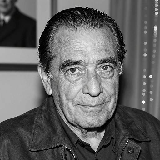 Portrait of Older Man with Slicked-Back Hair