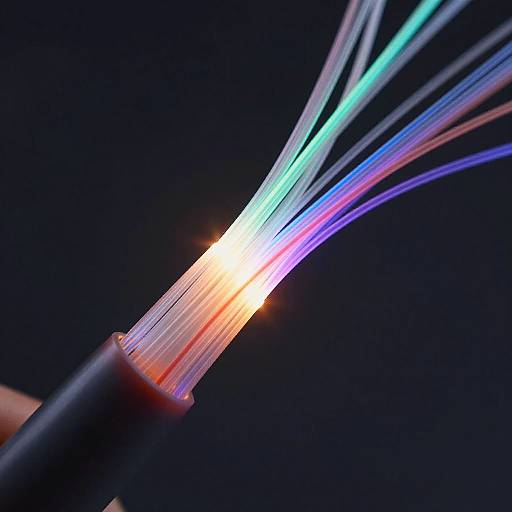 Multicolored Fiber Optic Light Network
