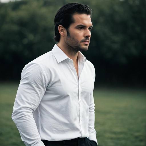 Confident Man in White Shirt Outdoors