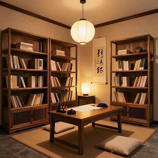 Cozy Traditional Chinese Scholar Room