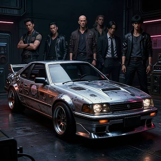 80s Cyberpunk Custom Car Design