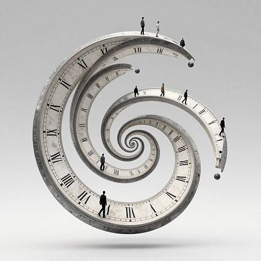 Spiral Time Floating Pocket Universe