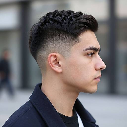 Stylish European Man with High Top Fade