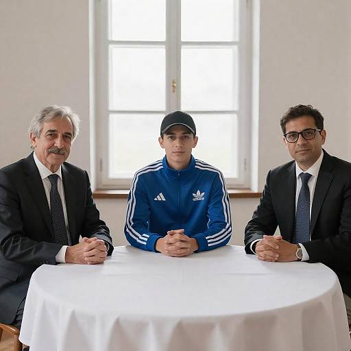 Three Men at a Round Table