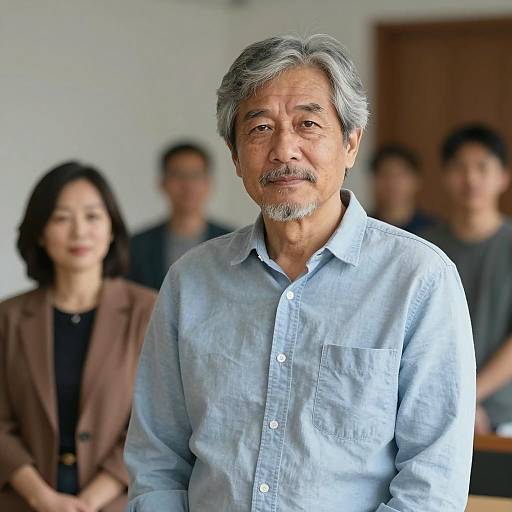 Calm Middle-Aged Man in Soft Lighting