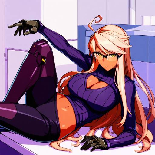 Illustration of Alma armas, va-11 hall-a in the style of Qkat (arikawa-dou)