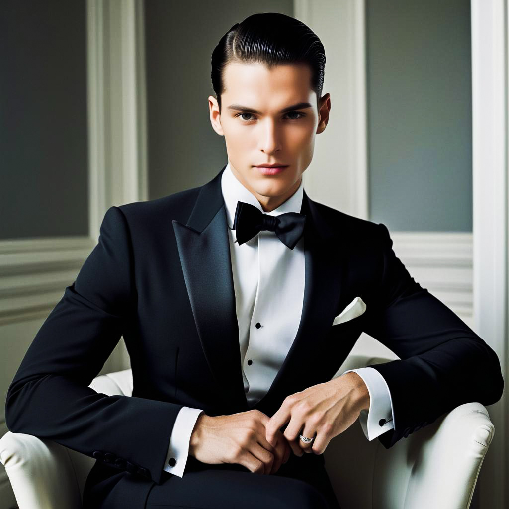 Elegant Tuxedo Photo in Tim Walker Style