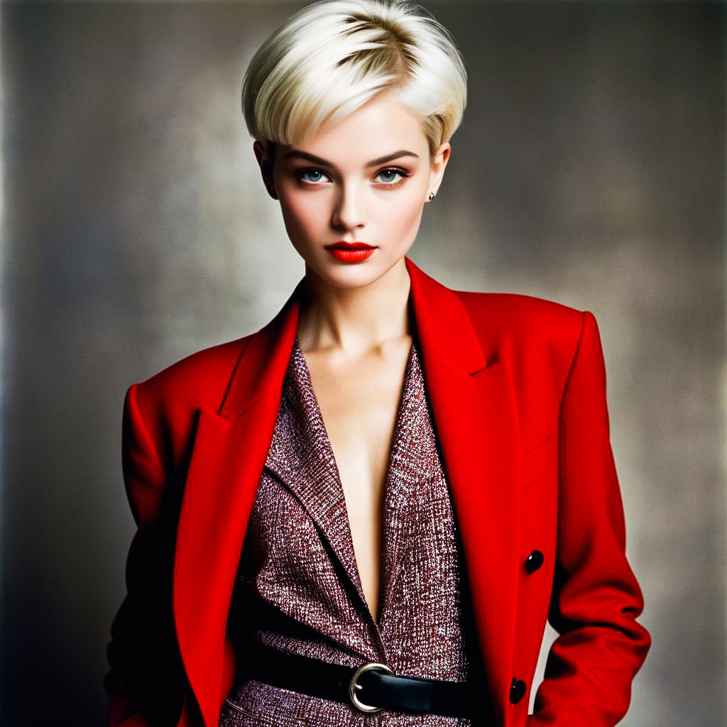 Chic Petite in Red Blazer Vogue Style