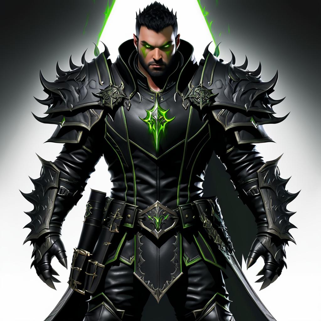 Intricate Concept Art of a Demon Hunter