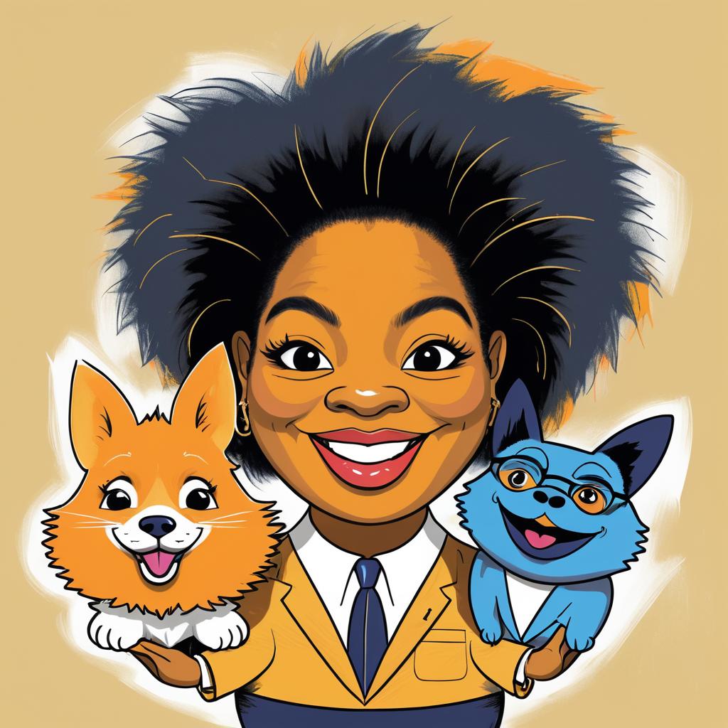 Oprah Corgi Hybrid Illustration Art