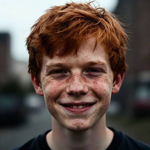 Gritty Portrait of Ginger Boy