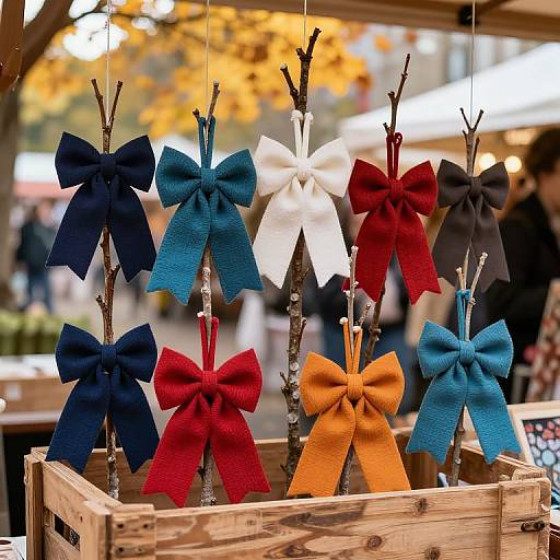 Colorful Bowties at Autumn Market