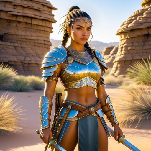 Warrior Princess in Desert Oasis Armor