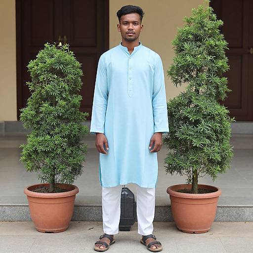 Male Model in Frock Kurti Costume