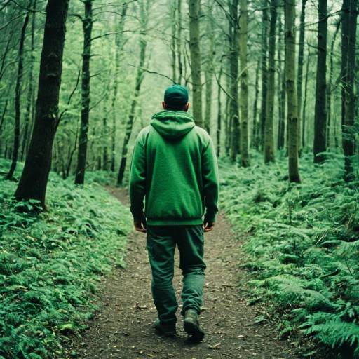 Enigmatic Green Shepherd in Forest Path