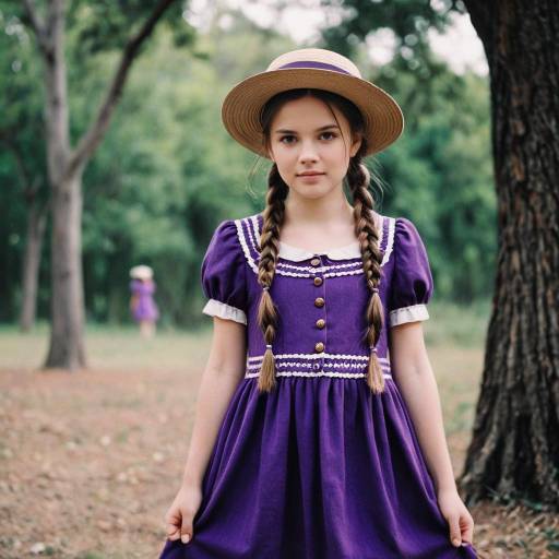 Maddy in Purple Costume Outdoors
