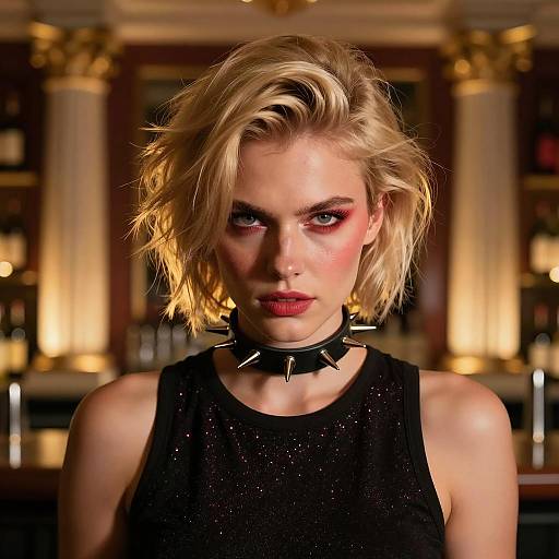 Intense Portrait of Edgy Woman