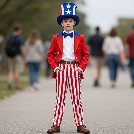 Youth in Uncle Sam Costume