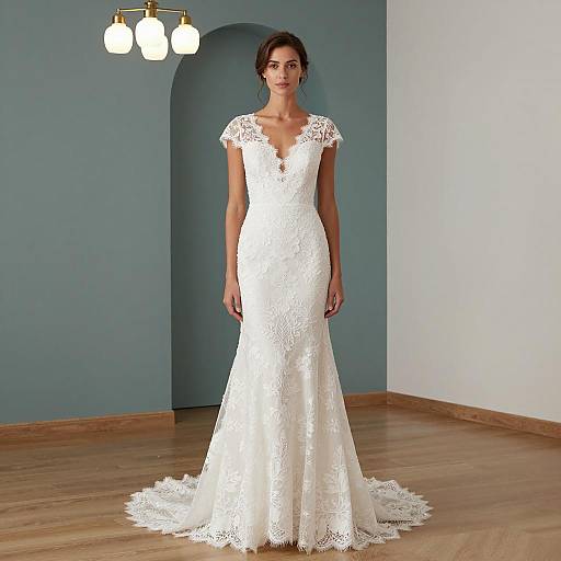 Elegant White Wedding Frock Portrait