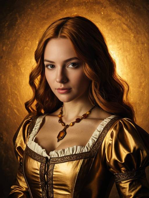 Woman in Golden Renaissance Costume
