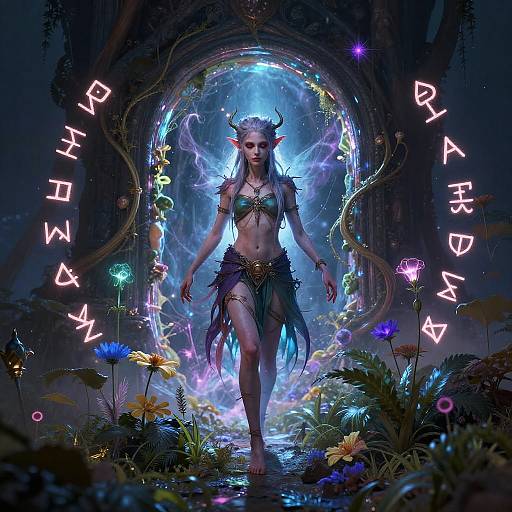 Mysterious Changeling Emerging from Portal