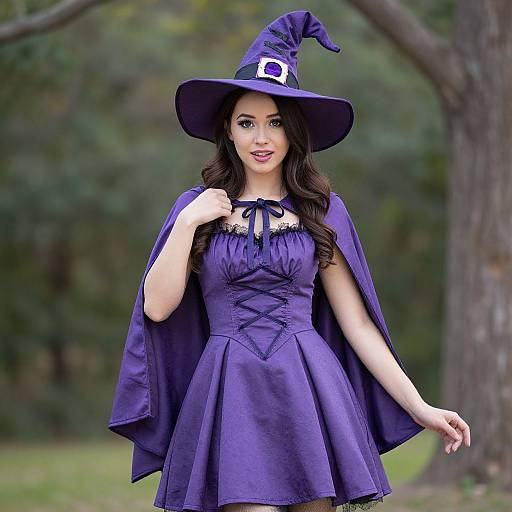 Purple Witch Costume for Women