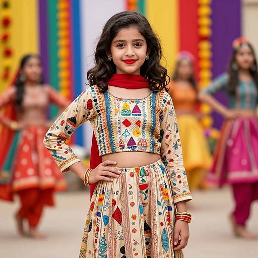Vibrant Young Girl in Festive Salwar Suit