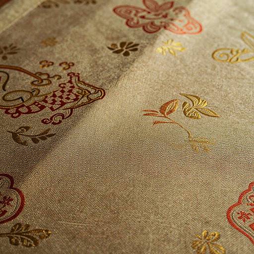 Traditional Asian Fabric Close-Up