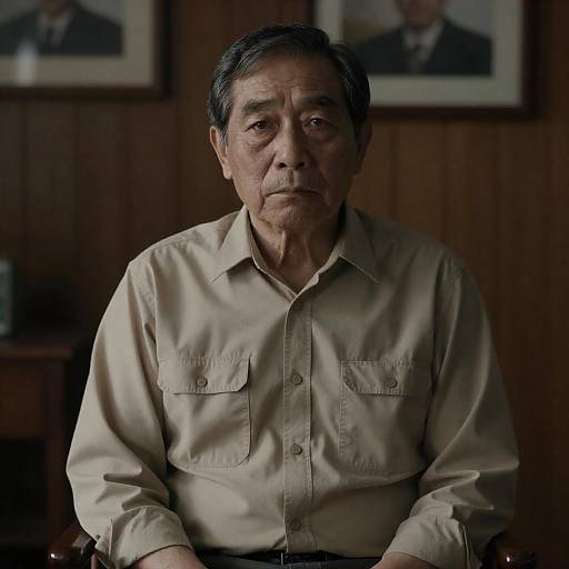 Somber Portrait of an Older Man