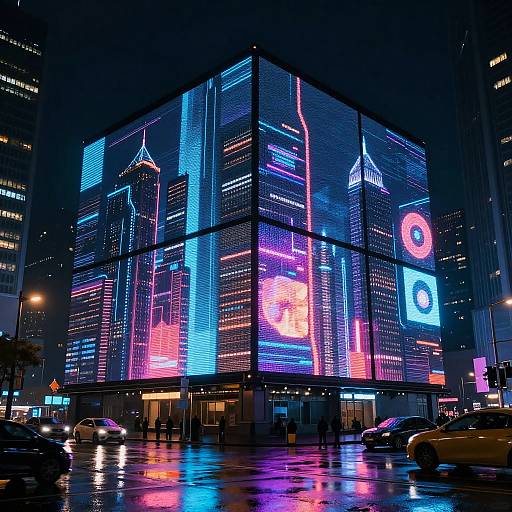 Futuristic Neon Cyberpunk Cityscape