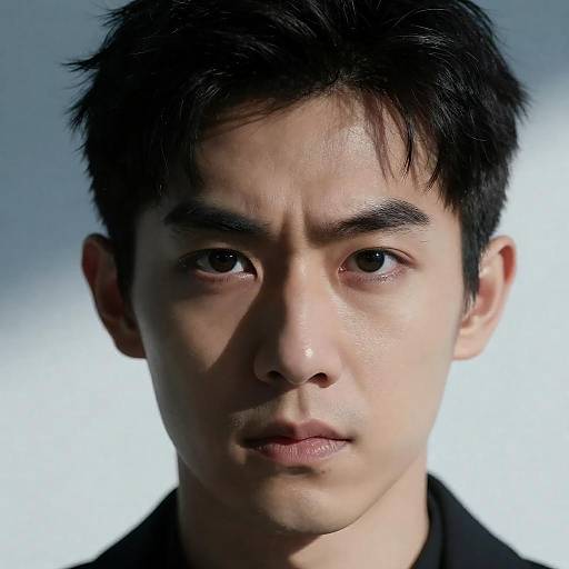 Intense Male Portrait in Shadow and Light