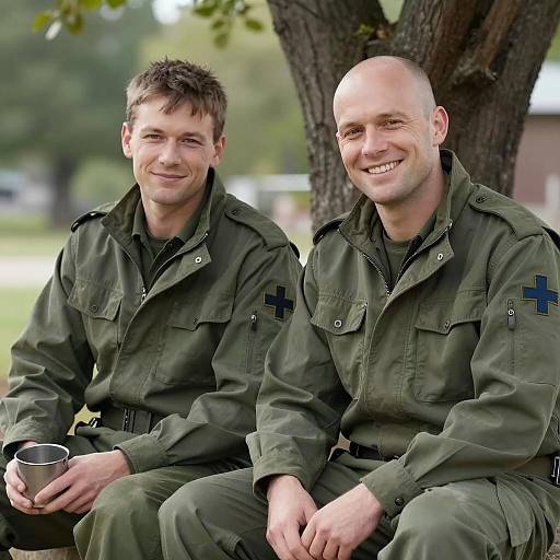 Two Friends Enjoying Nature Together