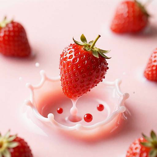 Strawberry Splash in Pink Milk Bath