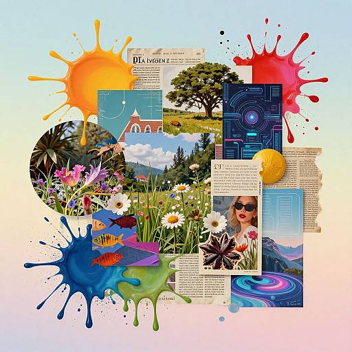 AI-Driven Eclectic Artistic Collage