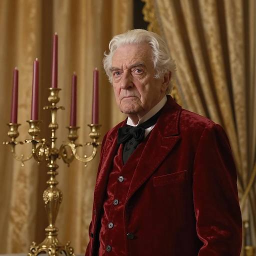 Elderly Man in Elegant Setting