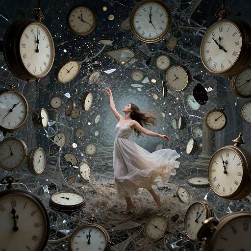 Ethereal Dreamscape of Timeless Reflection