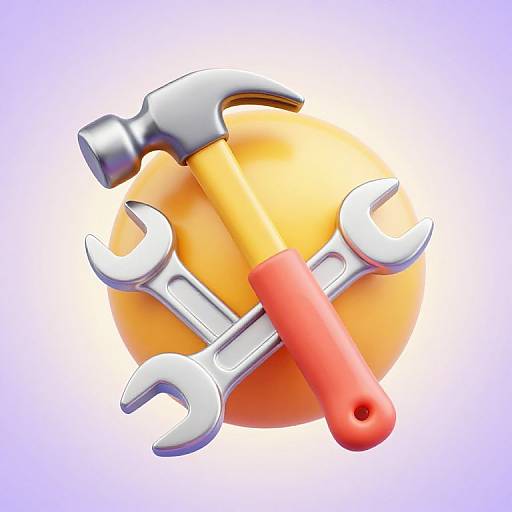 3D Vibrant Tool Emoji Illustration
