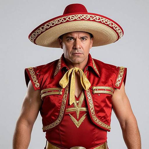 Close-Up Mexican Wrestler Costume