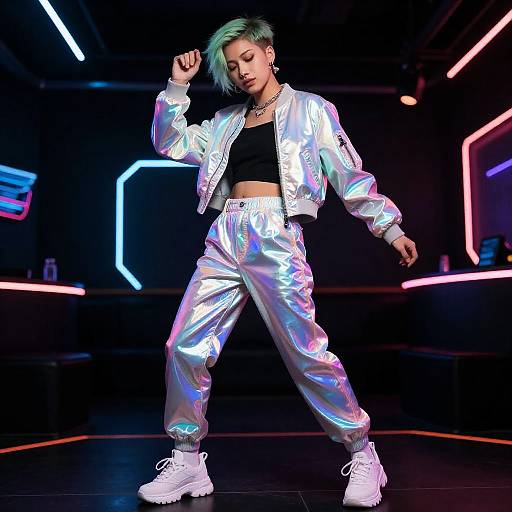 Cyberpunk Dance at Neon Club