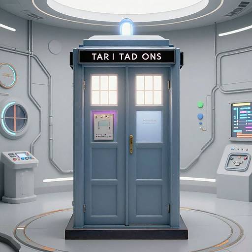 Cinematic Tardis Interior with UV Mapping