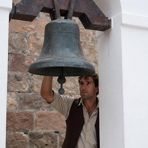 Rugged Man by Weathered Stone Bell