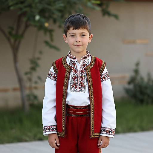 Young Boy in Macedonian Folk Costume