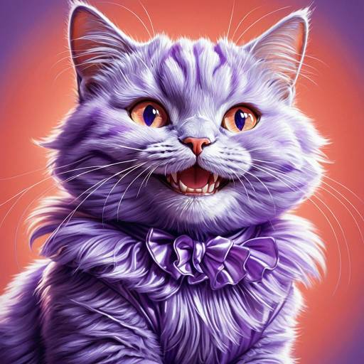 Vibrant Lavender Cat in Spandex Vibrant Lavender Cat in Spandex