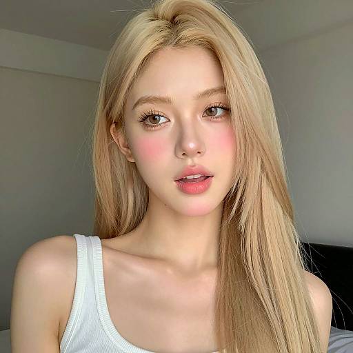 Portrait of a Young Woman with Blonde Hair