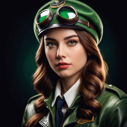 Stunning Portrait of a Young Female Pilot Stunning Portrait of a Young Female Pilot
